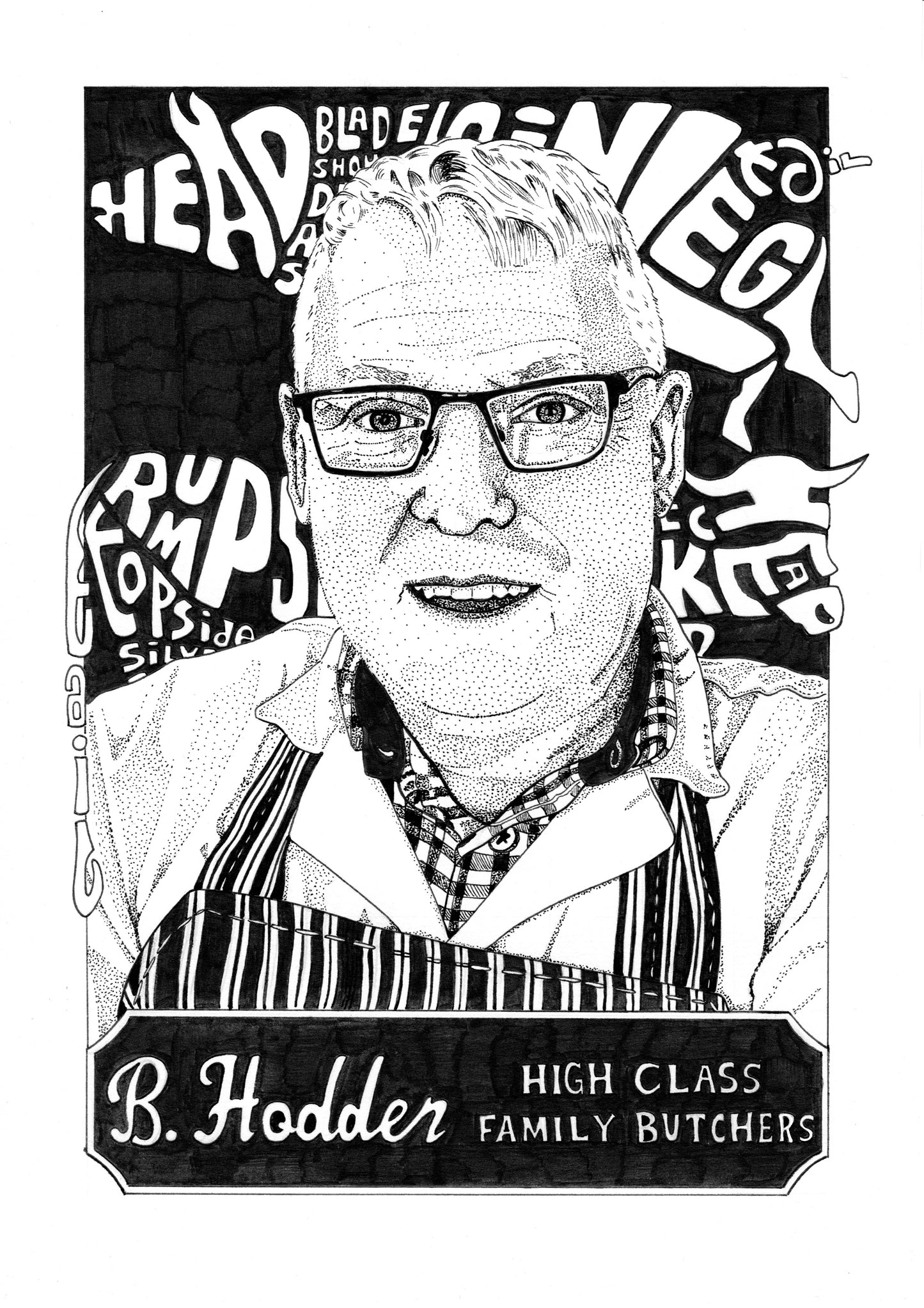 Hand Drawn, Pen and Ink Portraits