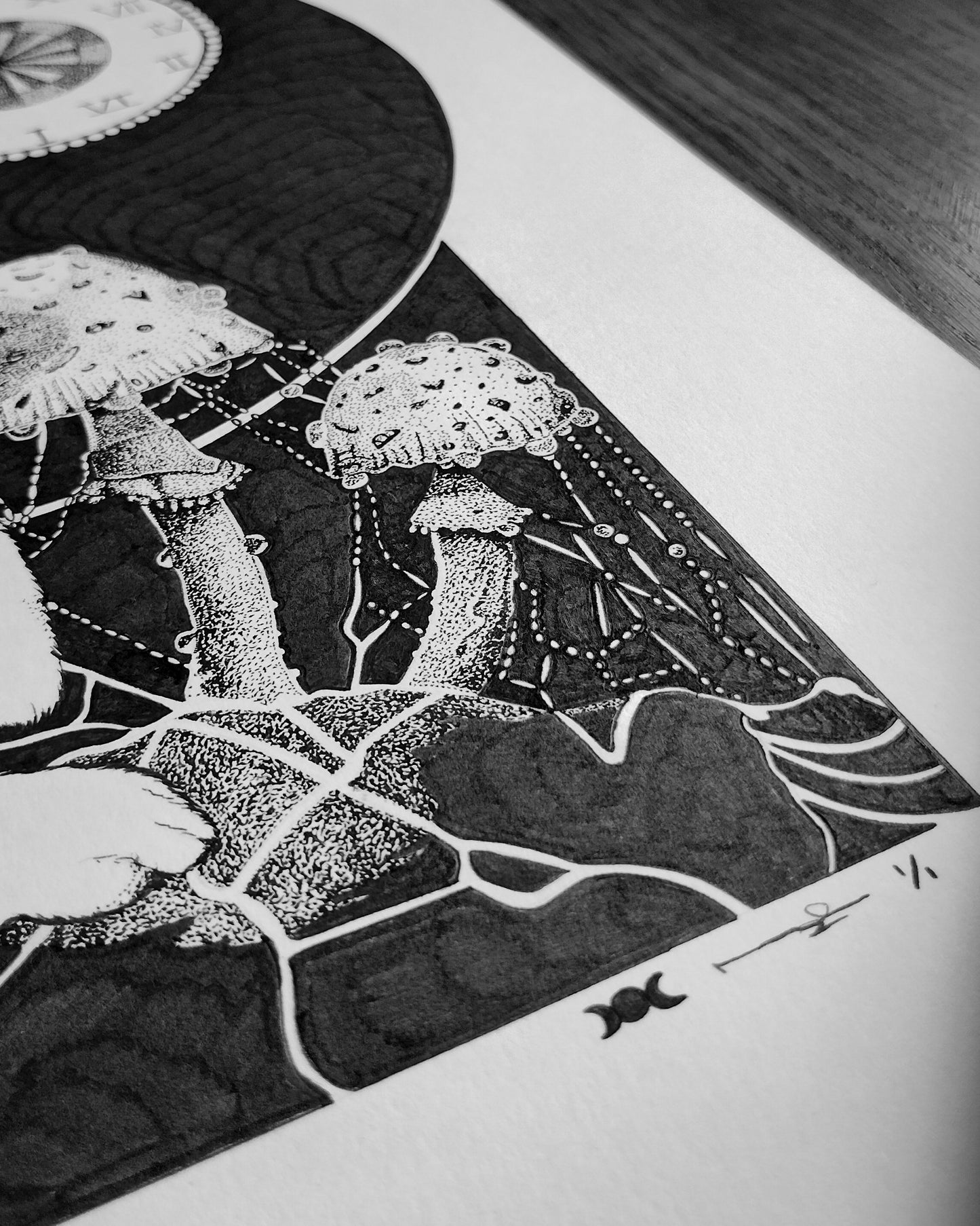 'Down the rabbit hole' Original Pen and Ink Artwork