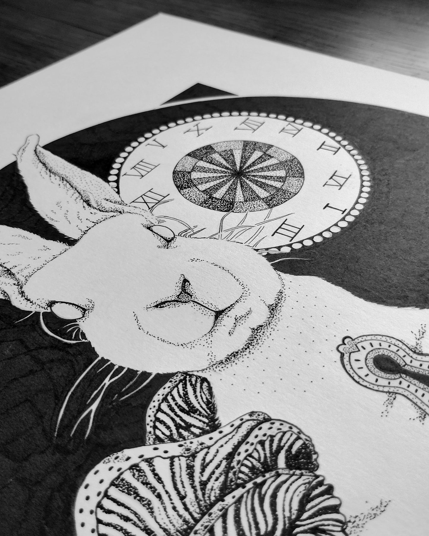 'Down the rabbit hole' Original Pen and Ink Artwork
