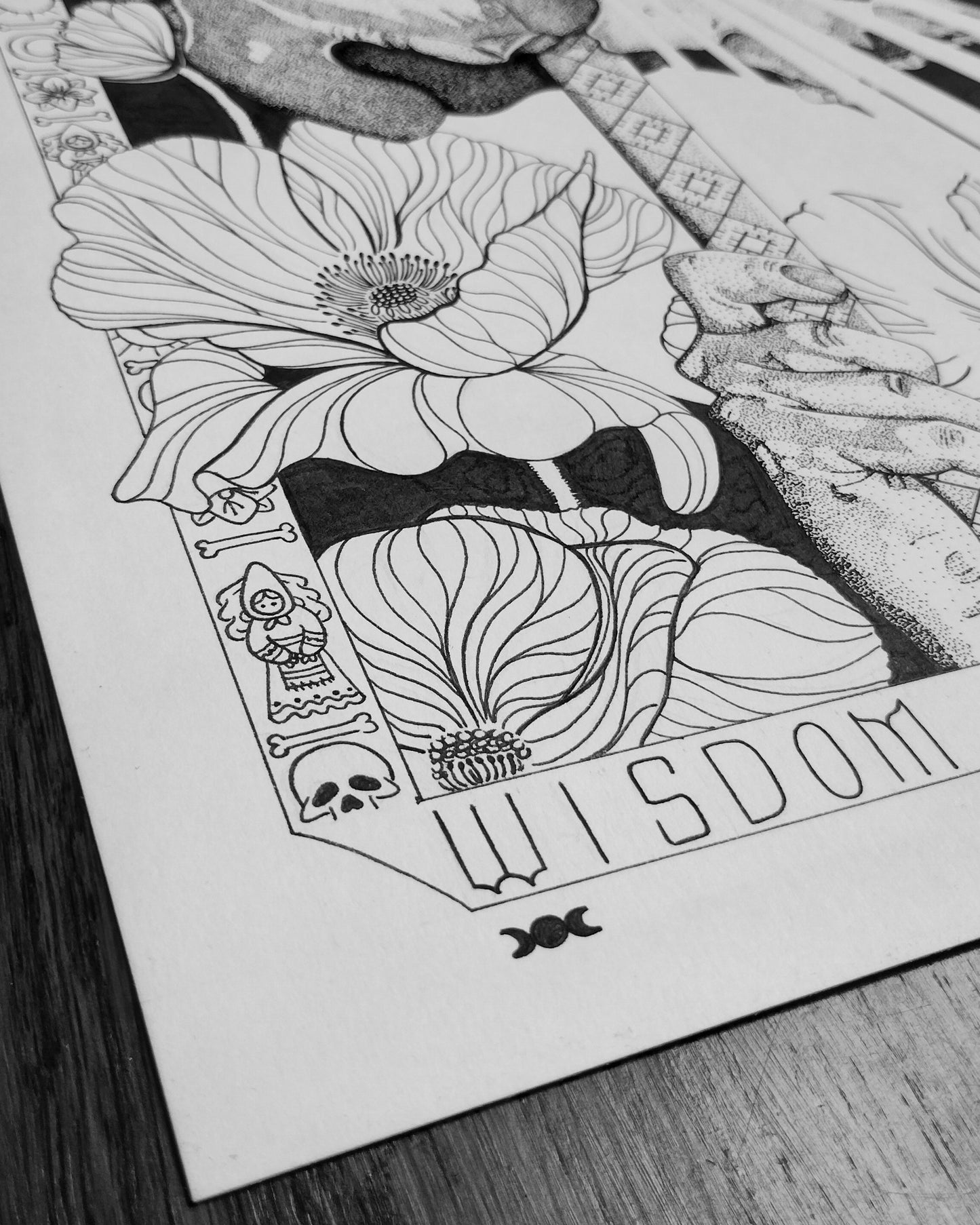 Light Within Darkness, Original Pen and Ink Artwork