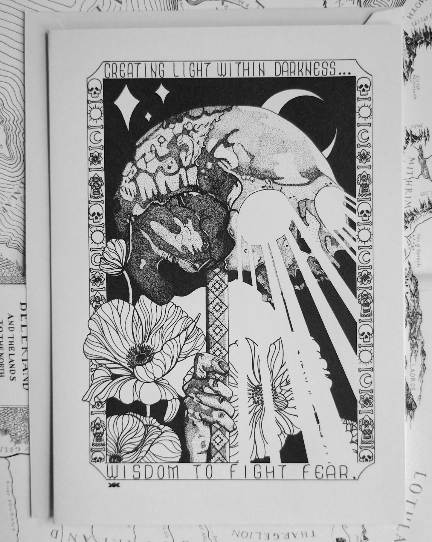 Light Within Darkness, Greeting Card