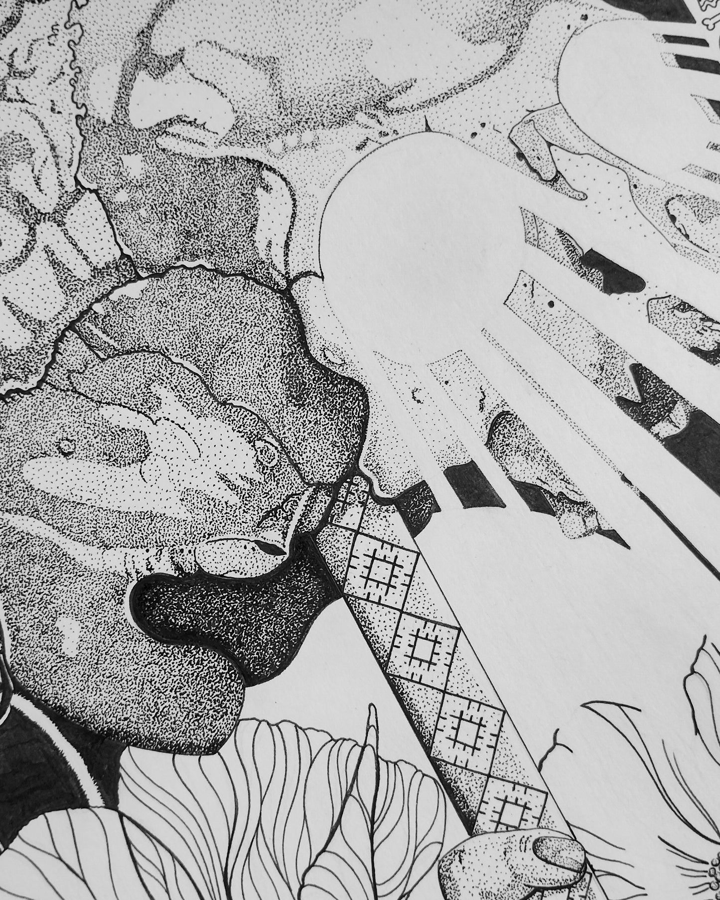 Light Within Darkness, Original Pen and Ink Artwork