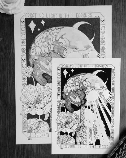 Light Within darkness, A4 Art Print